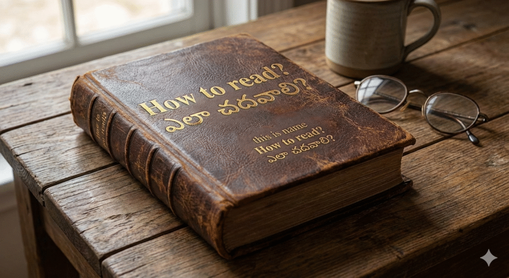 How to read? ఎలా చదవాలి?
