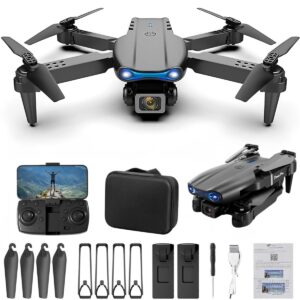 Drone with 4k Camera Foldable 1080P HD Drone with FPV Live Video, Smart Gestures Selfie, Altitude Hold, One Key Take Off/Landing, 3D Flips for Kids and Adults. (E99)